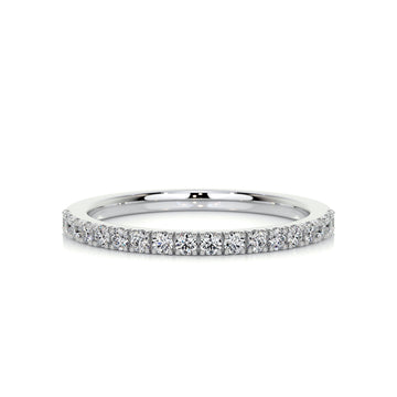 0.3 CT Round Half Eternity CVD EF/VVS Diamond Wedding Band