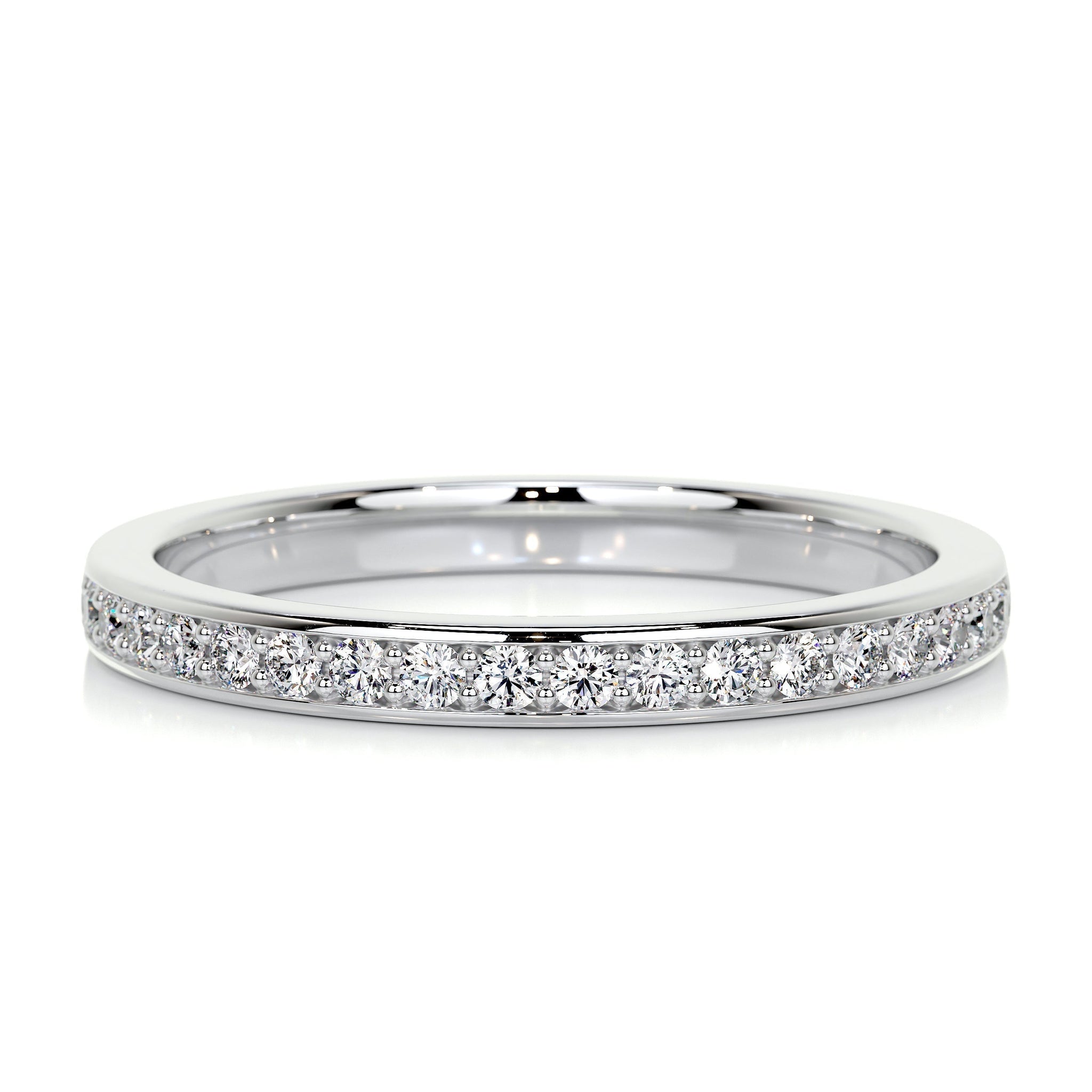 0.2 CT Round Half Eternity CVD EF/VVS Diamond Wedding Band