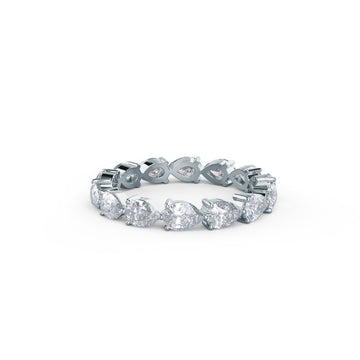 Pear Cut East-West DE-VS1 Lab Grown Diamond Full Eternity Wedding Band