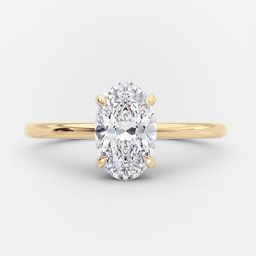 1.70ct Oval Moissanite Solitaire Diamond Engagement Ring