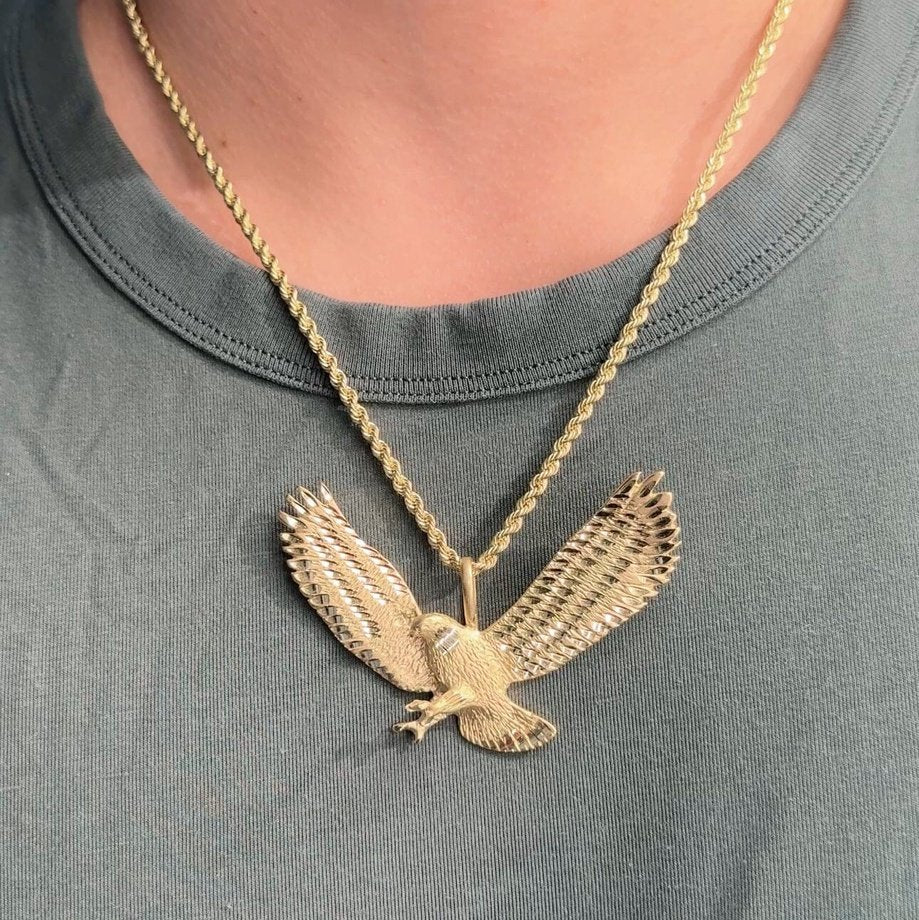 American Bald Eagle Pendant and Chain