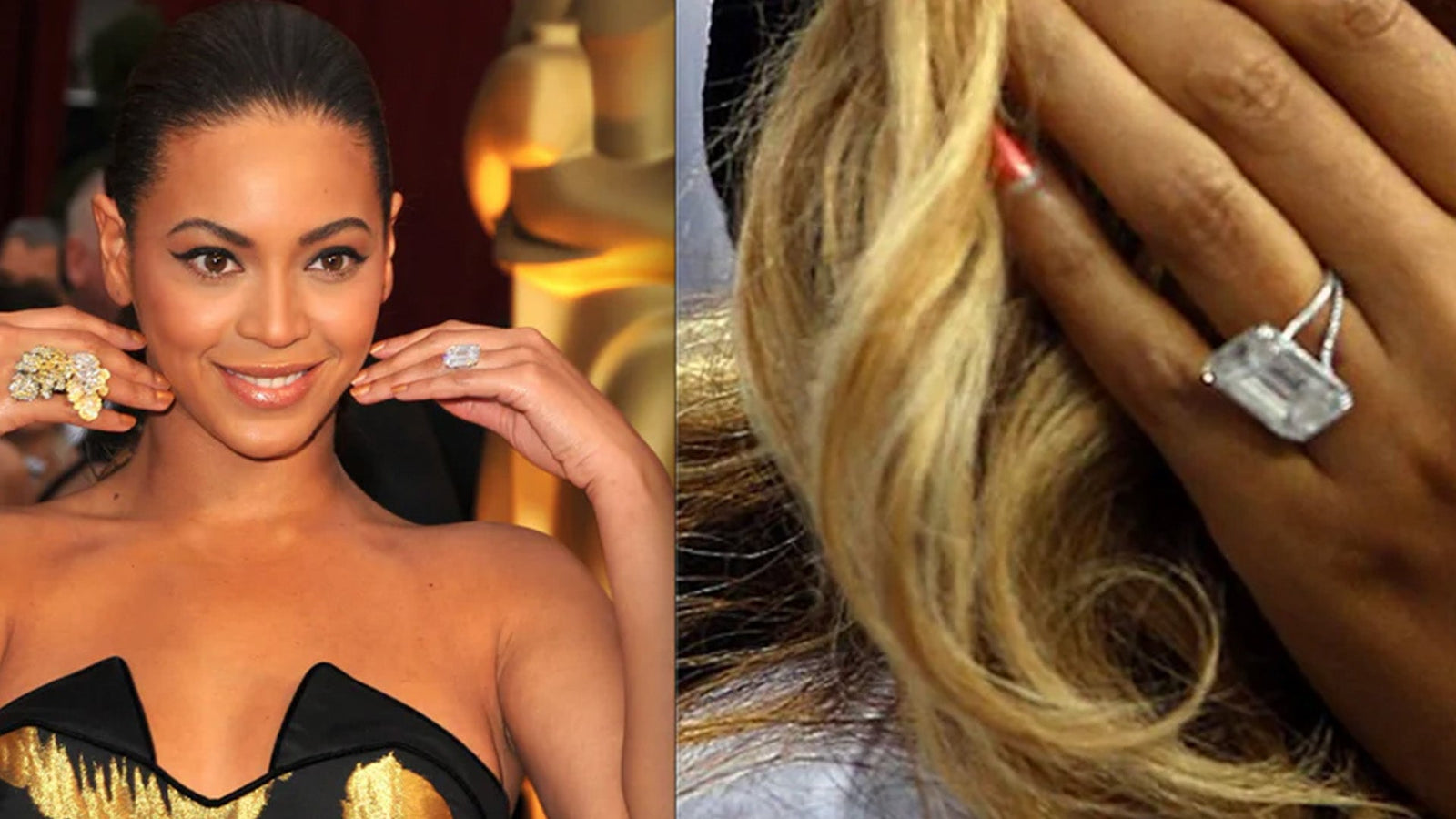 3.0CT Emerald Cut Halo Split Shank Diamond Beyoncé Engagement Ring