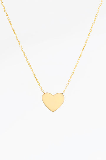 Engravable High Polish Heart Necklace