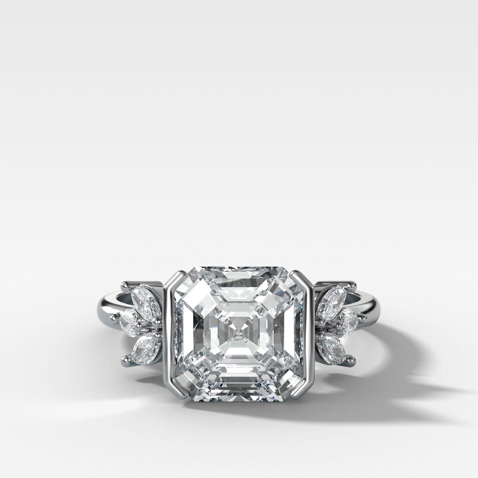 double-lotus-half-bezel-asscher-engagement-ring