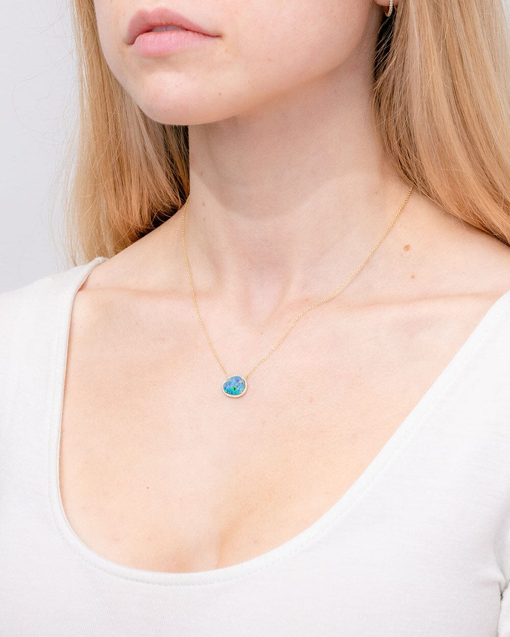 Freeform 2.29ct Opal Necklace