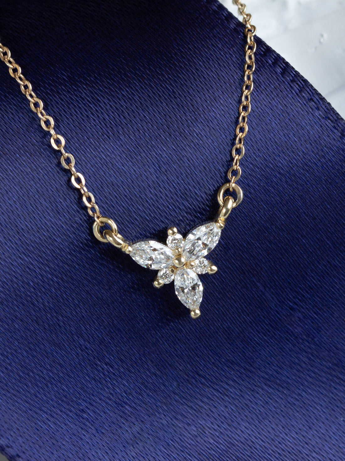 Pear Round Unique Diamond Necklace for Women