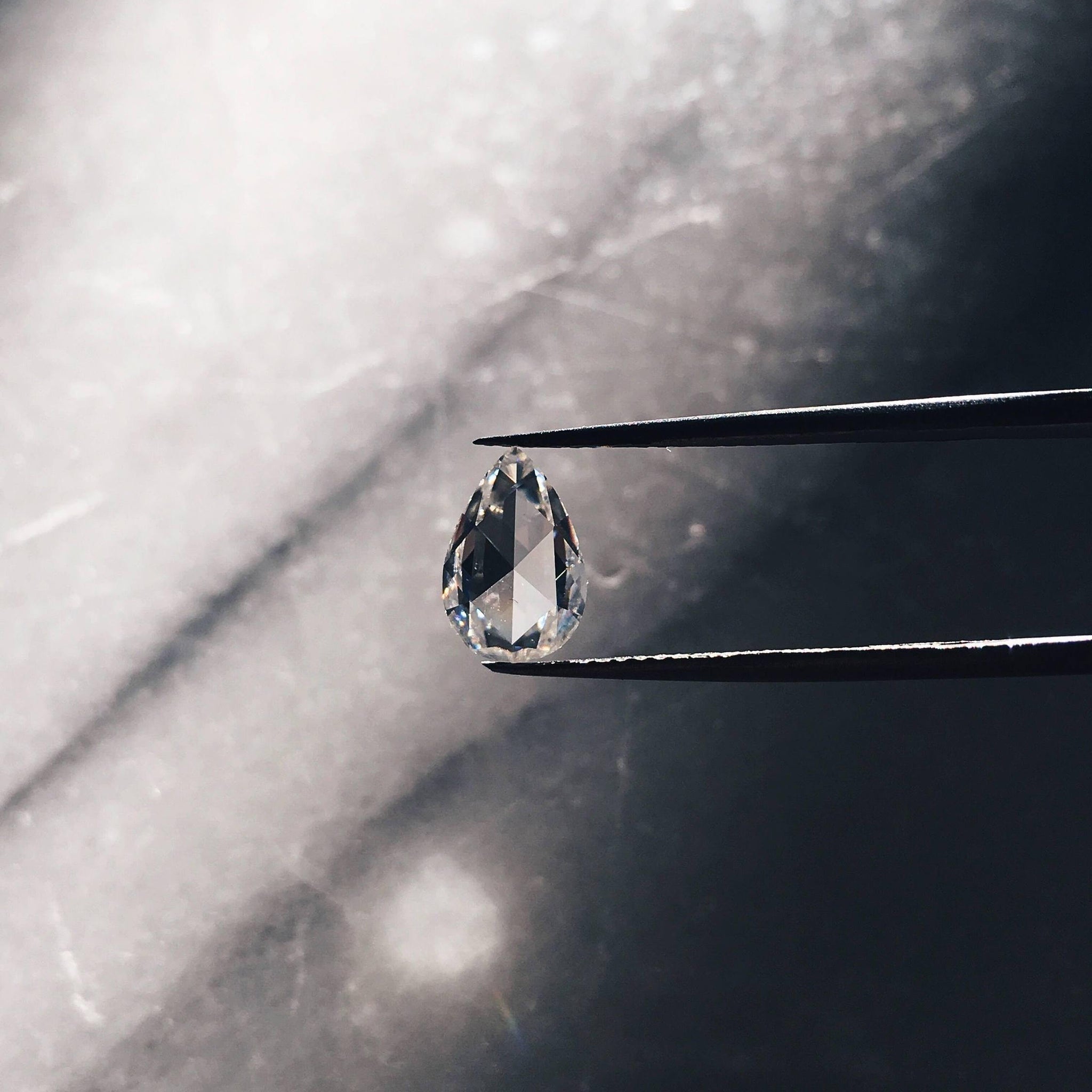 Pear Rose Cut Loose Moissanite