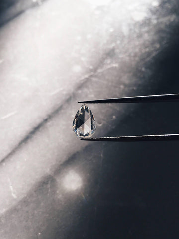 Pear Rose Cut Loose Moissanite