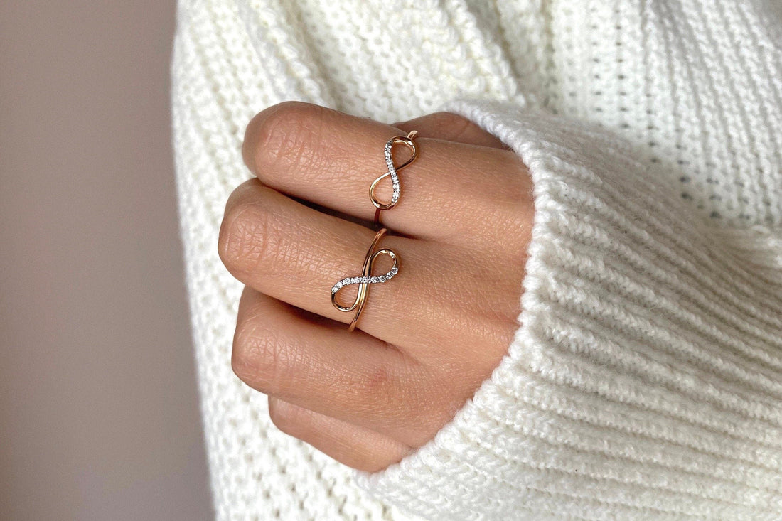 Round Cut Infinity Diamond Ring for Valentine Gift