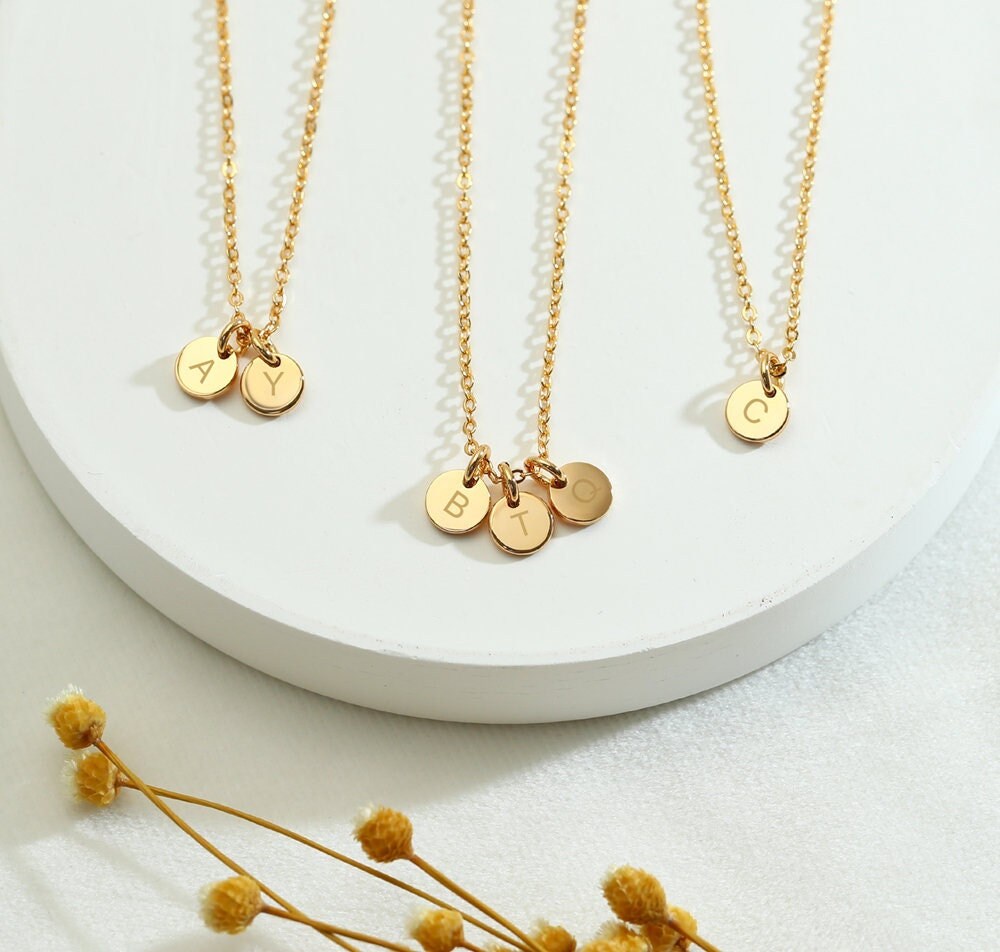 Mini Gold Initial Personalized Necklace For Women