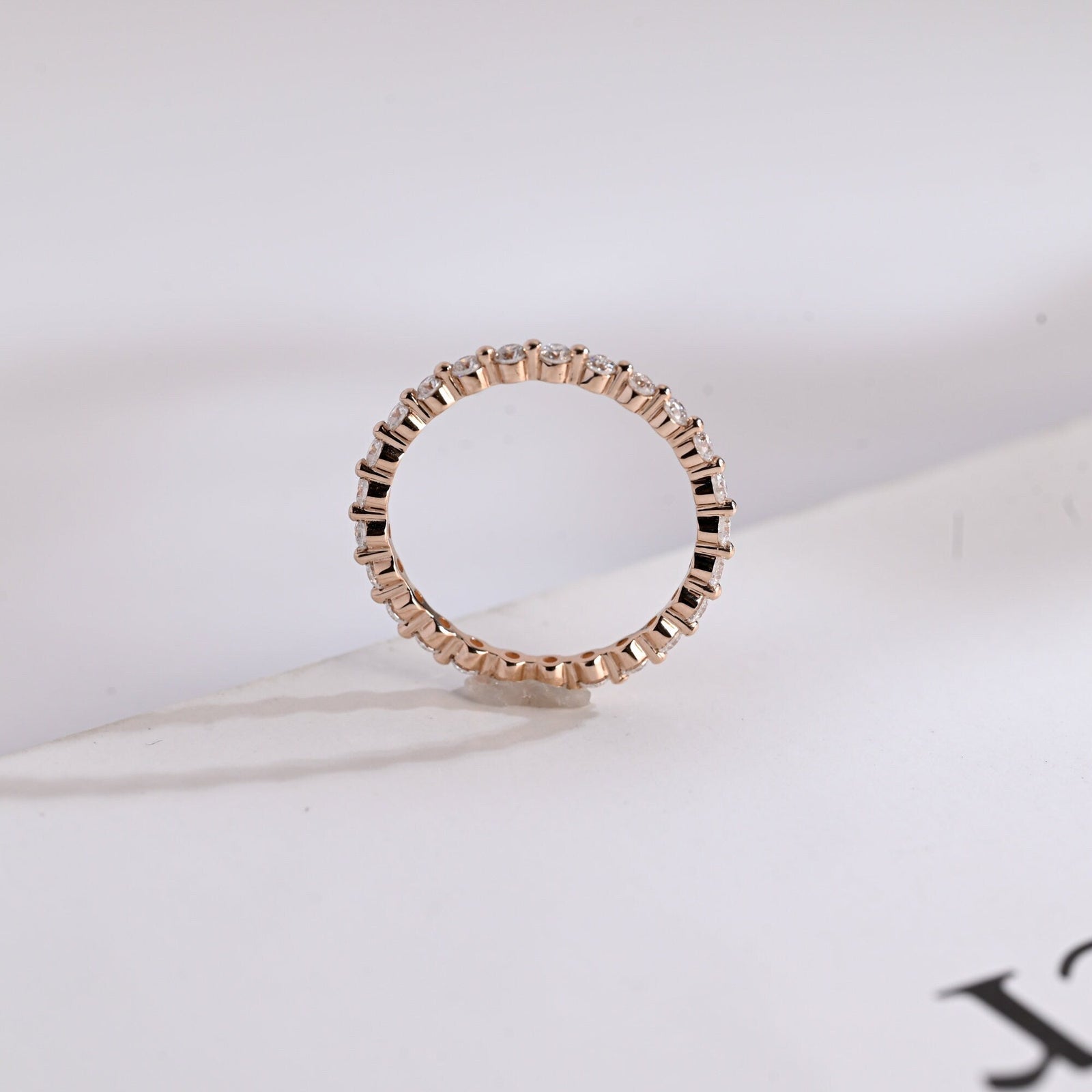 1.30CT Round Cut Full Eternity CVD EF/VVS Diamond Wedding Band