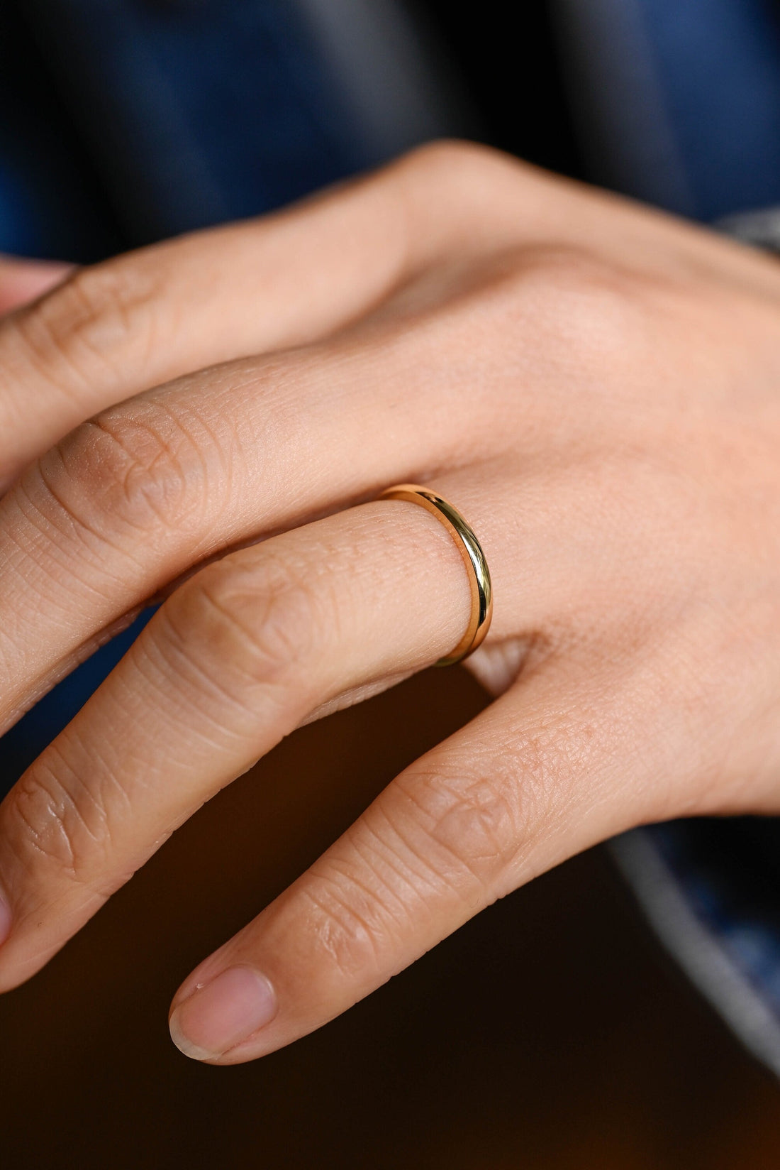 Minimalist Plain Wedding Band For Women