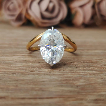 3.75CT Oval Cut Diamond Scarlett Johansson Inspired Engagement Ring