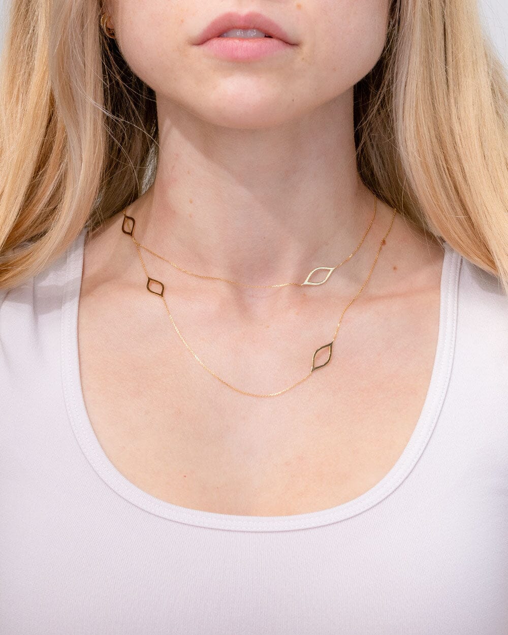 Long Wrap Chain 14k Yellow Gold