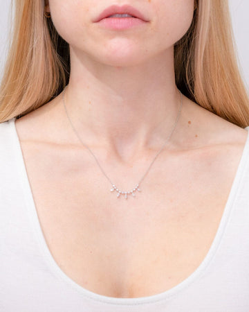 Marquise Diamond Bar Necklace