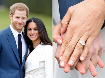 2.0CT Cushion Cut Three Stone Diamond Meghan Markle Engagement Ring