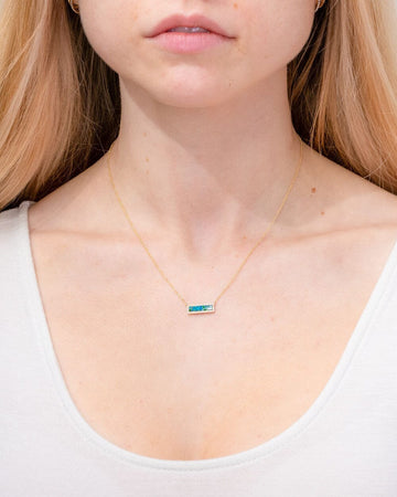 Opal Bar Necklace