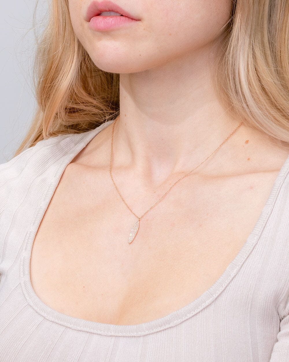 Rose Gold Marquise Pendant