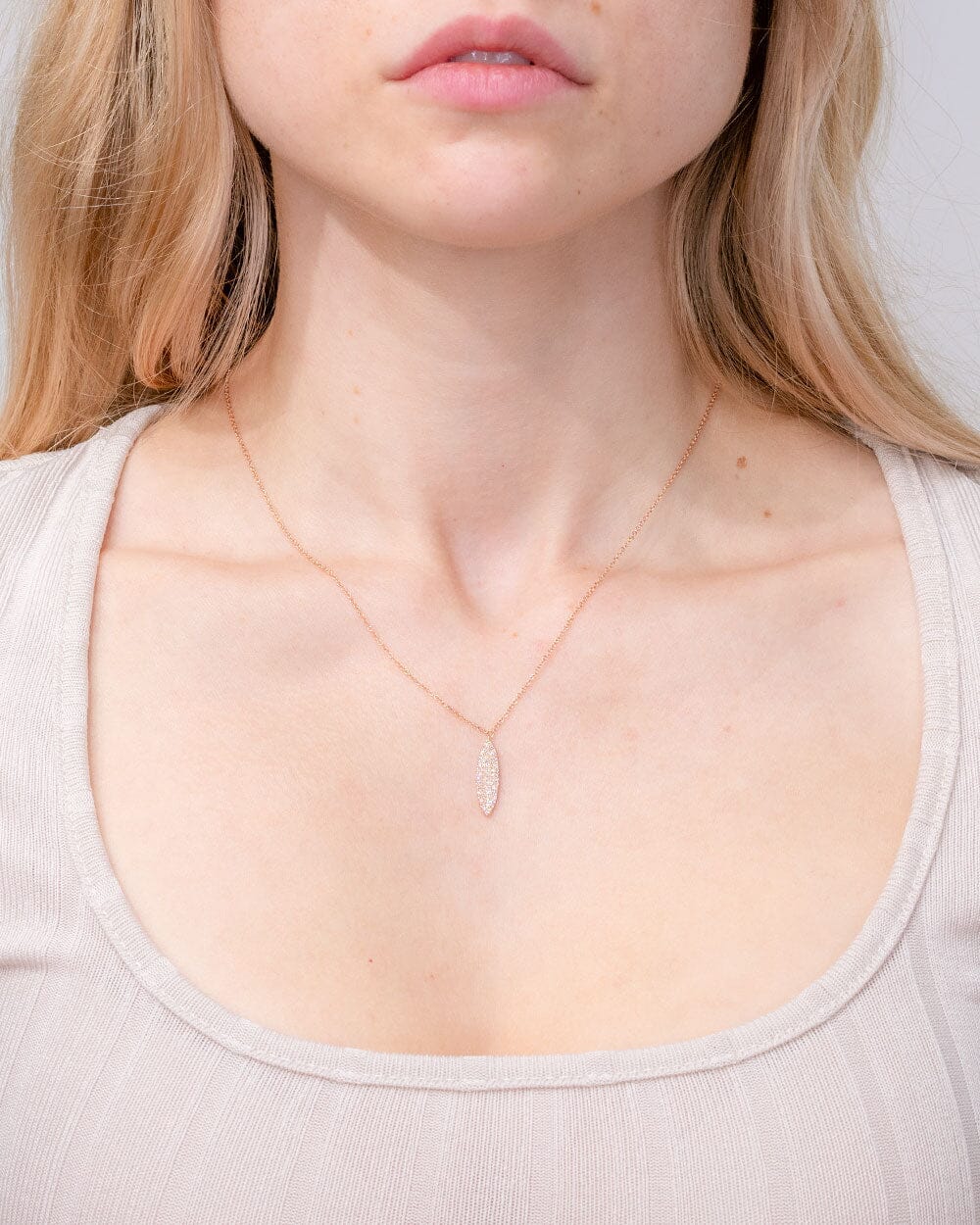 Rose Gold Marquise Pendant