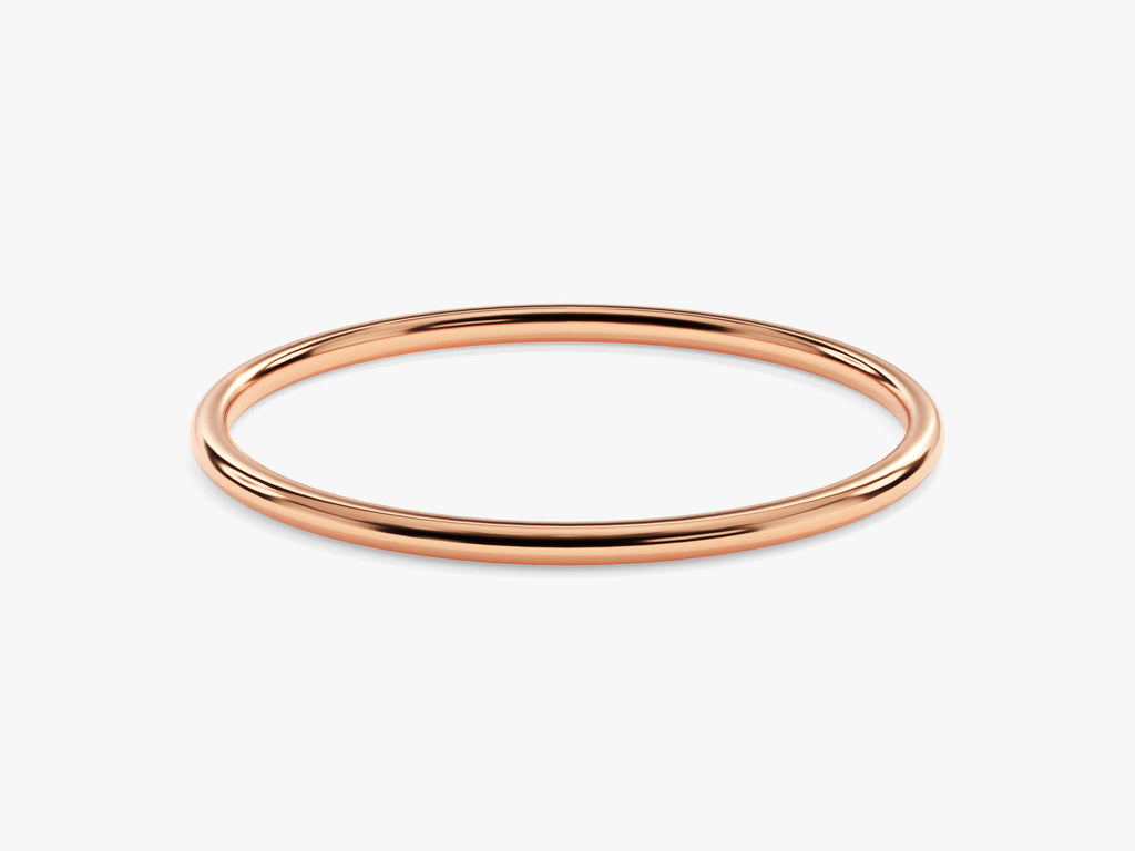 1.0mm Solid Gold Thin Wedding Band Minimalist Wedding Ring